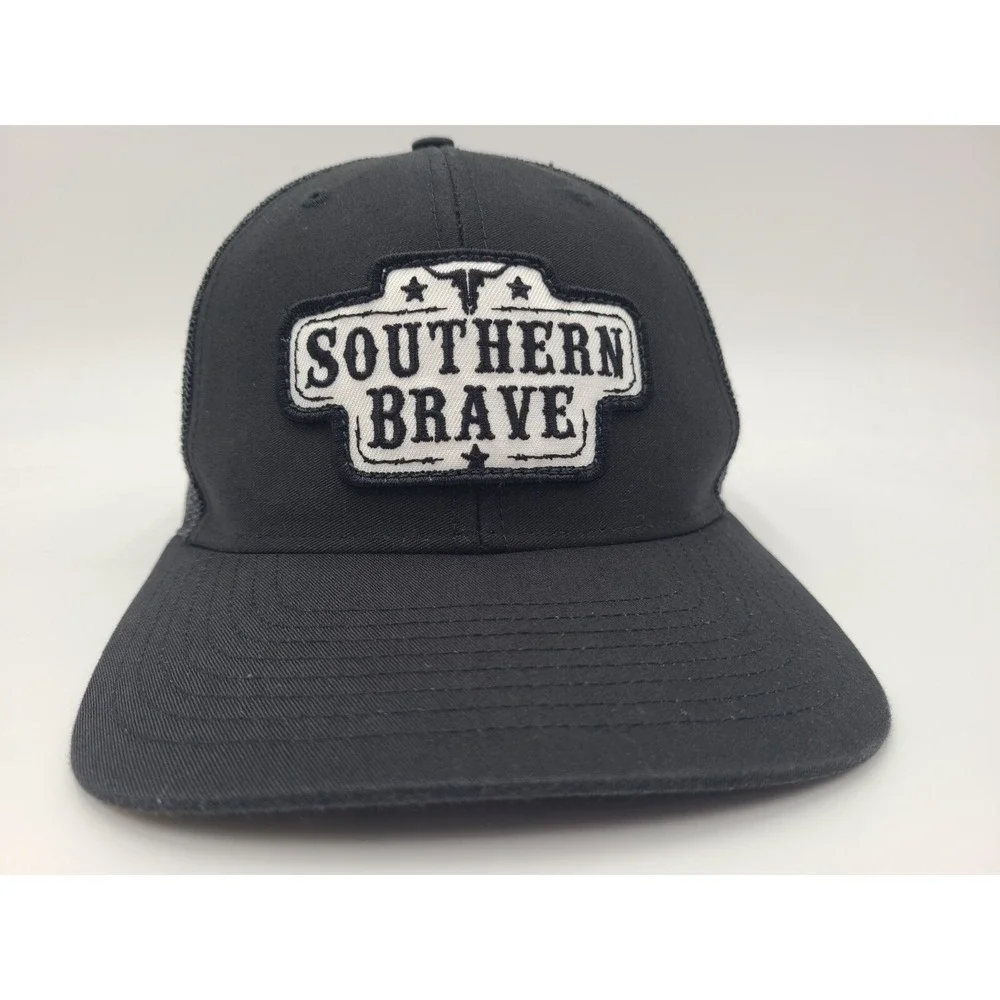 Southern Brave Richardson Mesh Trucker Snapback Hat Cap Country Men Women Black‎